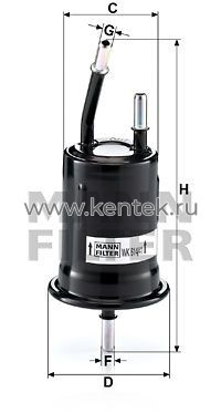 топливный фильтр MANN-FILTER WK614/41 MANN-FILTER  - фото, характеристики, описание.