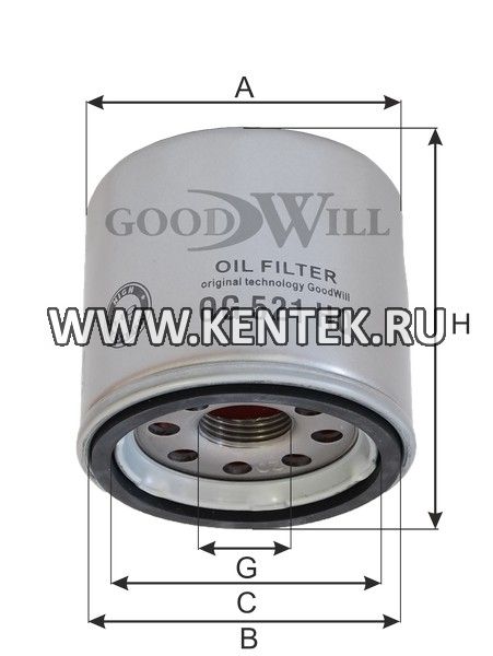 Фильтр масляный двигателя GOODWILL OG 521 HQ GOODWILL  - фото, характеристики, описание.