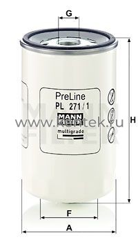 топливный фильтр серии PreLine MANN-FILTER PL271/1 MANN-FILTER  - фото, характеристики, описание.