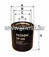 навинчивающийся масляный фильтр (коробочного типа) FILTRON OP558 FILTRON  - фото, характеристики, описание.
