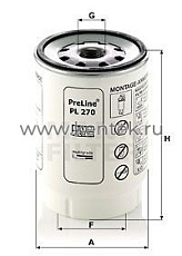 топливный фильтр PreLine MANN-FILTER PL270X MANN-FILTER  - фото, характеристики, описание.