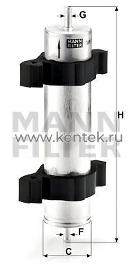 топливный фильтр MANN-FILTER WK521/2 MANN-FILTER  - фото, характеристики, описание.
