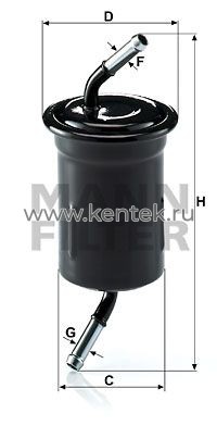топливный фильтр MANN-FILTER WK614/9 MANN-FILTER  - фото, характеристики, описание.