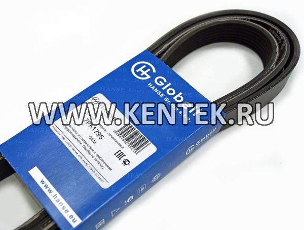 Ремень приводной поликлиновой усиленный GLOBELT 7PK1795 GLOBELT  - фото, характеристики, описание.