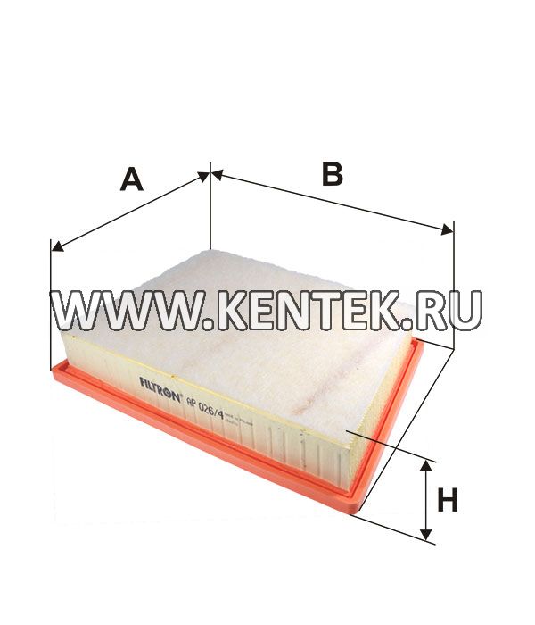 панельный воздушный фильтр FILTRON AP026/4 FILTRON  - фото, характеристики, описание.