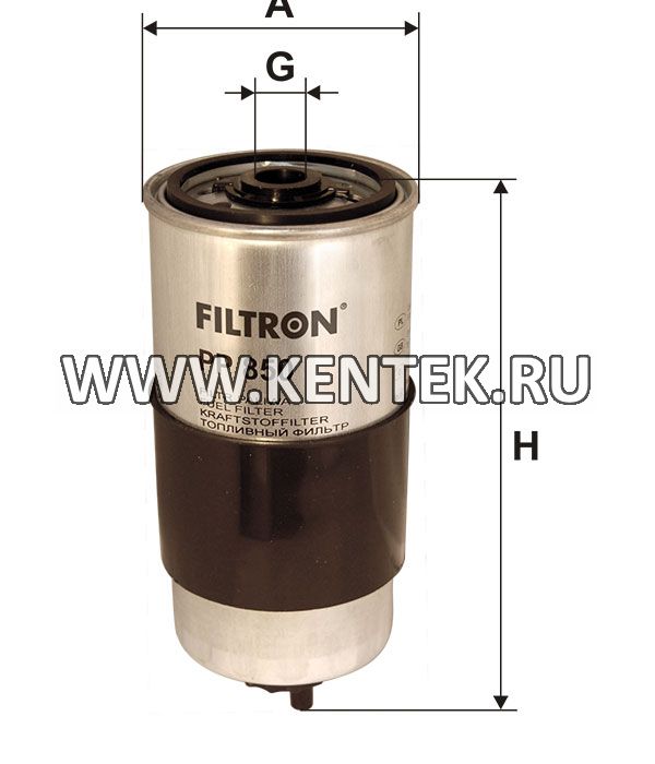 топливный фильтр коробочного типа FILTRON PP850 FILTRON  - фото, характеристики, описание.