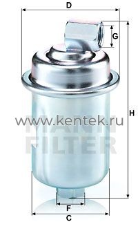 топливный фильтр MANN-FILTER WK614/44 MANN-FILTER  - фото, характеристики, описание.