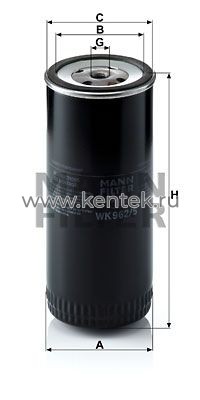 топливный фильтр MANN-FILTER WK962/5 MANN-FILTER  - фото, характеристики, описание.