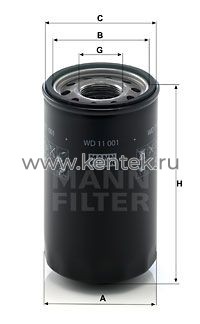 масляный фильтр высокого давления MANN-FILTER WD11001 MANN-FILTER  - фото, характеристики, описание.