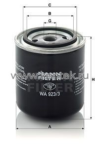 фильтр охлаждающей жидкости MANN-FILTER WA923/3 MANN-FILTER  - фото, характеристики, описание.