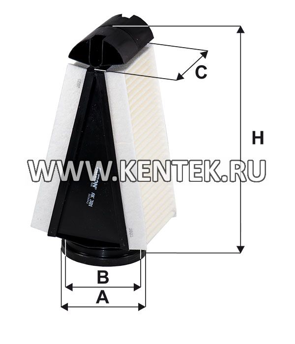 воздушный фильтр с пластиковыми элементами FILTRON AK381 FILTRON  - фото, характеристики, описание.