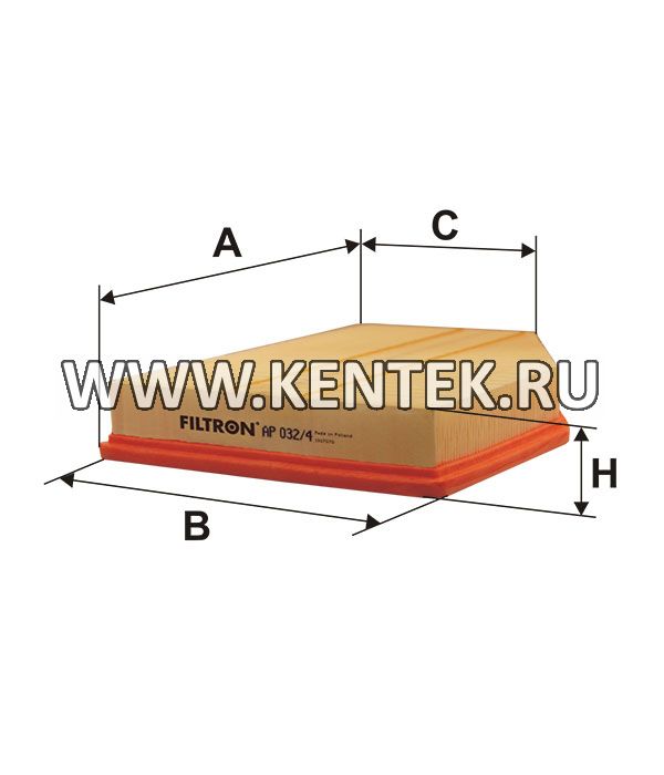 панельный воздушный фильтр FILTRON AP032/4 FILTRON  - фото, характеристики, описание.