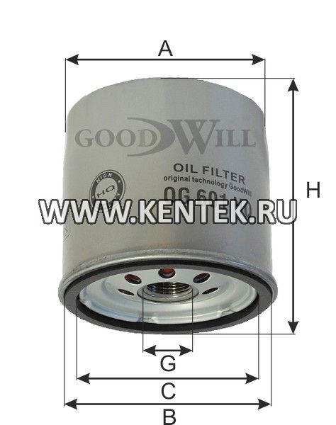 Фильтр масляный двигателя GOODWILL OG 601 HQ GOODWILL  - фото, характеристики, описание.