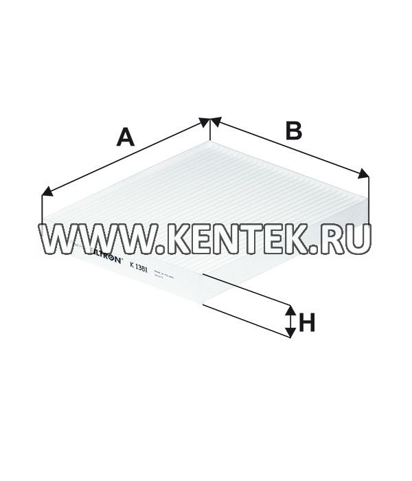 Салонный фильтр FILTRON K1381 FILTRON  - фото, характеристики, описание.