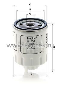 топливный фильтр серии PreLine MANN-FILTER PL50/2 MANN-FILTER  - фото, характеристики, описание.