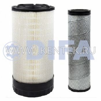 КОМПЛЕКТ ФИЛЬТРУЮЩИЙ ЭЛЕМЕНТ ОЧИСТКИ ВОЗДУХА DIFA 4380 + DIFA 4380-01 DIFA  - фото, характеристики, описание.
