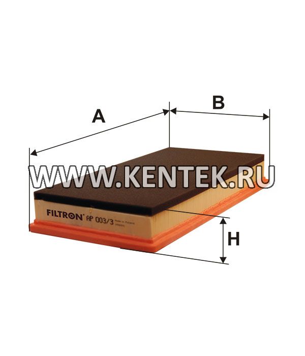 панельный воздушный фильтр FILTRON AP003/3 FILTRON  - фото, характеристики, описание.