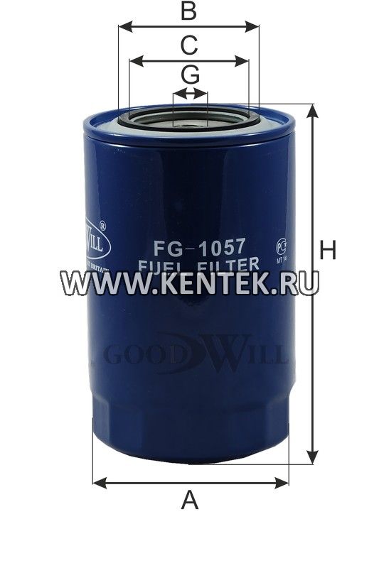 Фильтр топливный GOODWILL FG 1057 GOODWILL  - фото, характеристики, описание.