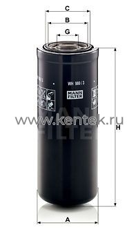 гидравлический фильтр высокого давления MANN-FILTER WH980/3 MANN-FILTER  - фото, характеристики, описание.