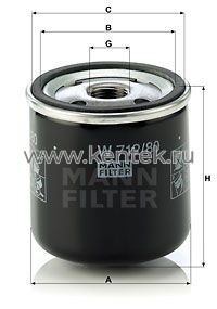 масляный фильтр MANN-FILTER W712/80 MANN-FILTER  - фото, характеристики, описание.