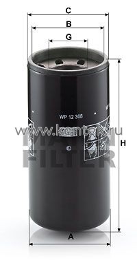 масляный фильтр, комбинированный MANN-FILTER WP12308 MANN-FILTER  - фото, характеристики, описание.