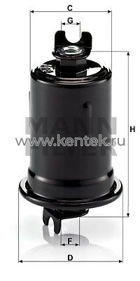 топливный фильтр MANN-FILTER WK614/8 MANN-FILTER  - фото, характеристики, описание.