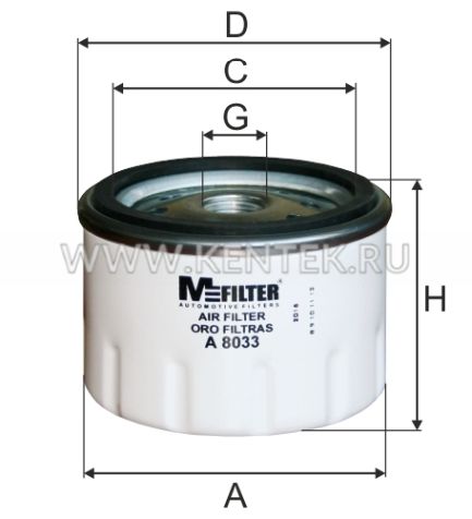 фильтр воздушный турбокомпрессора M-FILTER A8033 M-FILTER  - фото, характеристики, описание.