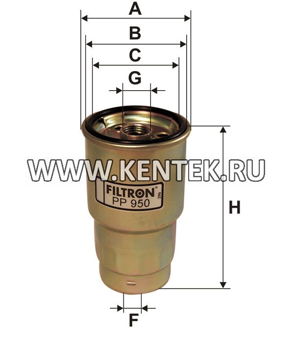 топливный фильтр коробочного типа FILTRON PP950 FILTRON  - фото, характеристики, описание.