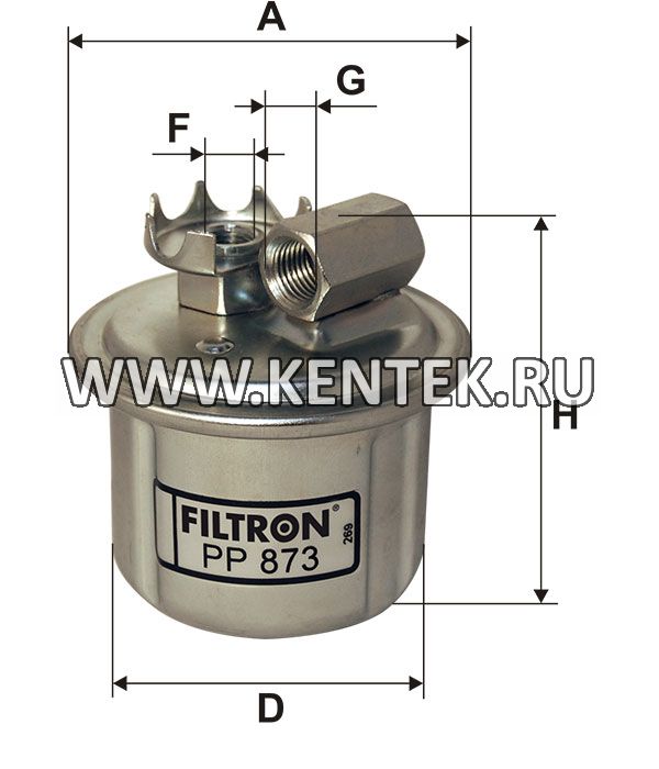 топливный фильтр коробочного типа FILTRON PP873 FILTRON  - фото, характеристики, описание.