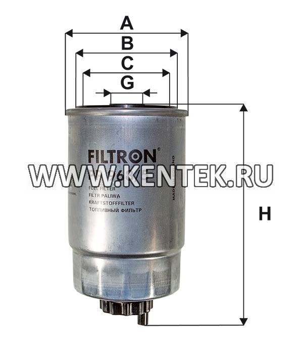 топливный фильтр коробочного типа FILTRON PP968/5 FILTRON  - фото, характеристики, описание.