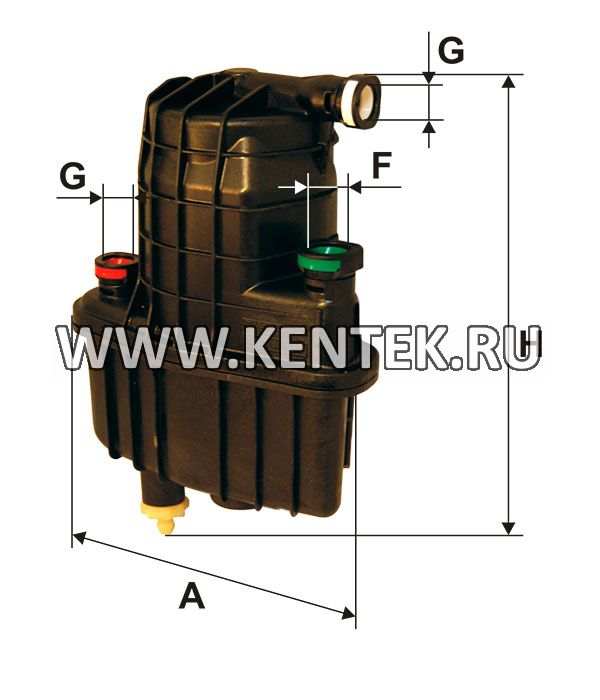 фильтрующий элемент топливного фильтра с пластиковым корпусом FILTRON PS980/9 FILTRON  - фото, характеристики, описание.