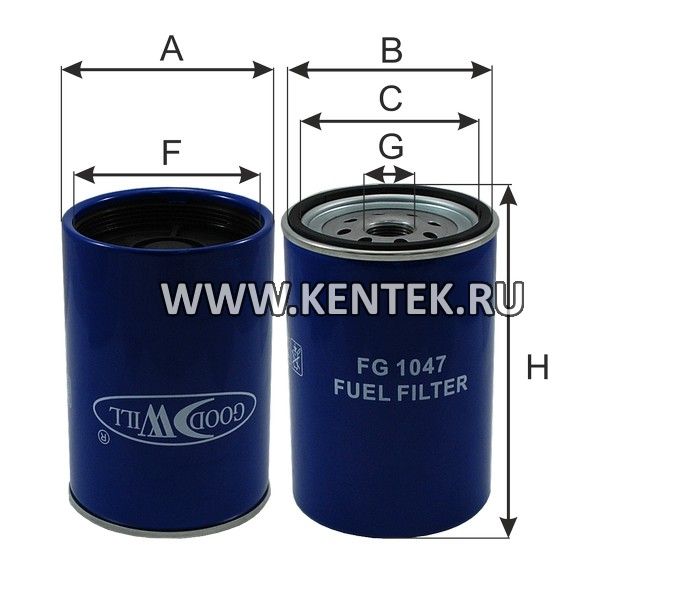 Фильтр топливный GOODWILL FG 1047 GOODWILL  - фото, характеристики, описание.