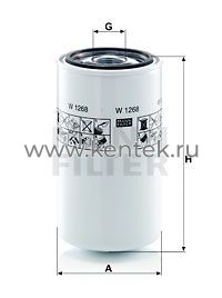 масляный фильтр MANN-FILTER W1268 MANN-FILTER  - фото, характеристики, описание.