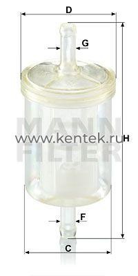 топливный фильтр MANN-FILTER WK43/13(10) MANN-FILTER  - фото, характеристики, описание.