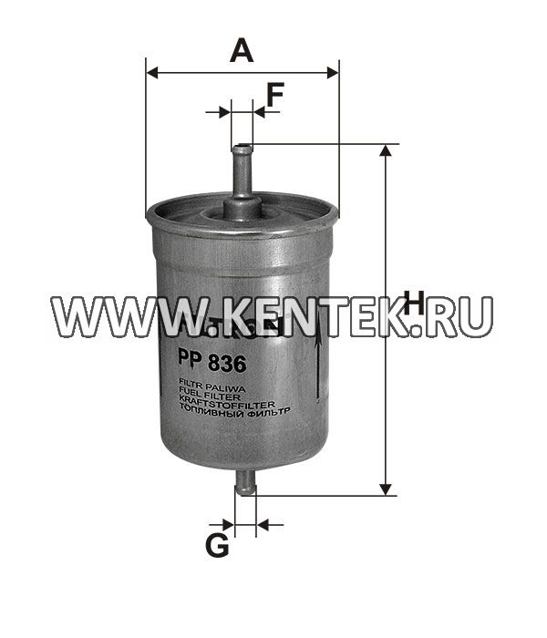 топливный фильтр коробочного типа FILTRON PP836 FILTRON  - фото, характеристики, описание.