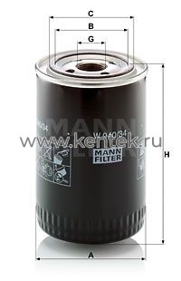 масляный фильтр MANN-FILTER W940/34 MANN-FILTER  - фото, характеристики, описание.