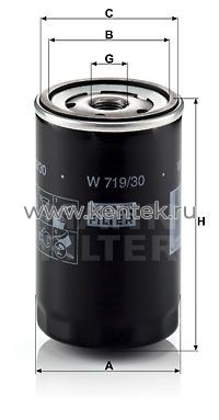 масляный фильтр MANN-FILTER W719/3 MANN-FILTER  - фото, характеристики, описание.