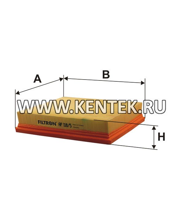 панельный воздушный фильтр FILTRON AP118/5 FILTRON  - фото, характеристики, описание.