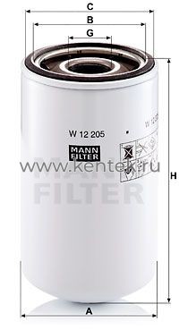 масляный фильтр MANN-FILTER W12205 MANN-FILTER  - фото, характеристики, описание.