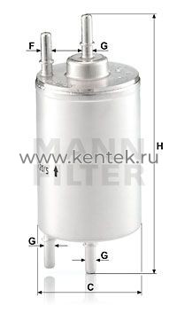 топливный фильтр MANN-FILTER WK720/5 MANN-FILTER  - фото, характеристики, описание.