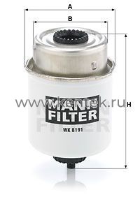 топливный фильтр MANN-FILTER WK8191 MANN-FILTER  - фото, характеристики, описание.