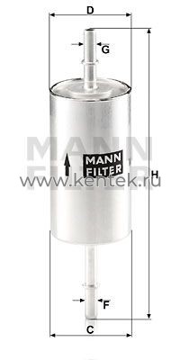 топливный фильтр MANN-FILTER WK512/1 MANN-FILTER  - фото, характеристики, описание.