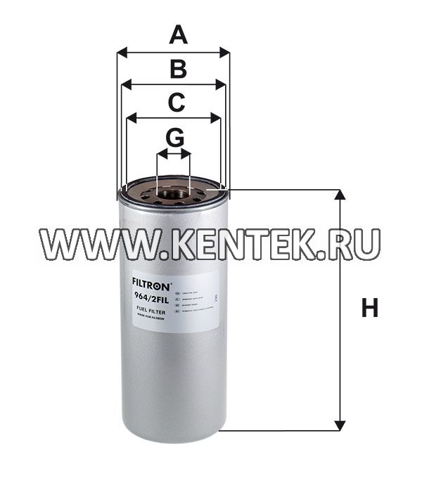топливный фильтр коробочного типа FILTRON PP964/2 FILTRON  - фото, характеристики, описание.