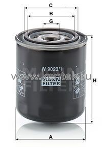масляный фильтр MANN-FILTER W9023/1 MANN-FILTER  - фото, характеристики, описание.