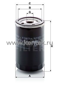 масляный фильтр MANN-FILTER W719/29 MANN-FILTER  - фото, характеристики, описание.