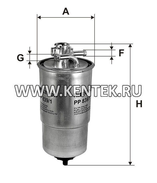 топливный фильтр коробочного типа FILTRON PP839/1 FILTRON  - фото, характеристики, описание.