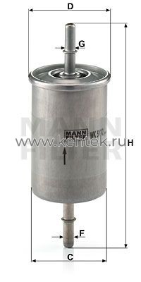 топливный фильтр MANN-FILTER WK512/2 MANN-FILTER  - фото, характеристики, описание.