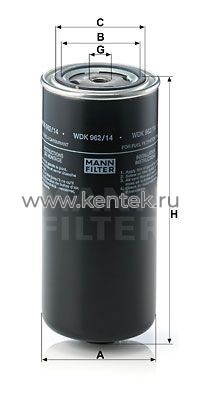 топливный фильтр высокого давления MANN-FILTER WDK962/14 MANN-FILTER  - фото, характеристики, описание.