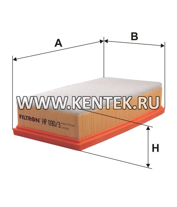 панельный воздушный фильтр FILTRON AP090/3 FILTRON  - фото, характеристики, описание.