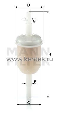 топливный фильтр MANN-FILTER WK31/2 MANN-FILTER  - фото, характеристики, описание.